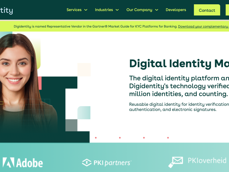 Digidentity: website  rewrite